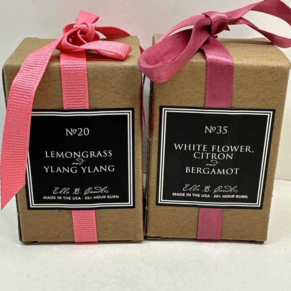 Ella B Soy Candle LemonGrass YlangYlang White Flower Citron Bergamot Mothers Day